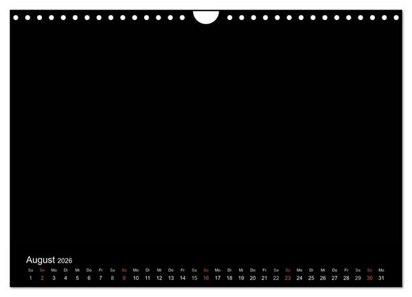 Produktbild: Bastelkalender - Schwarz (Wandkalender 2026 DIN A4 quer), CALVENDO Monatskalender