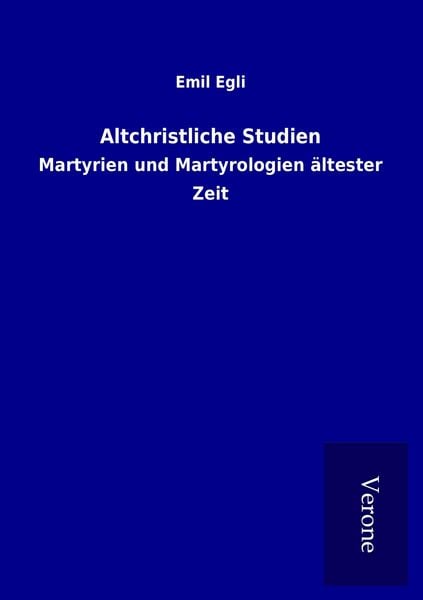 Produktbild: Altchristliche Studien