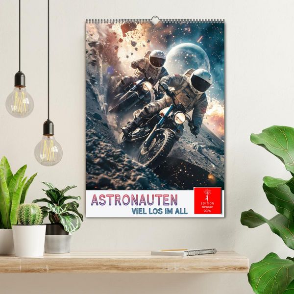 Produktbild: Astronauten - viel los im All (Wandkalender 2026 DIN A2 hoch), CALVENDO Monatskalender