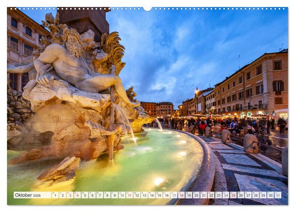 Produktbild: Italien - Rom (hochwertiger Premium Wandkalender 2026 DIN A2 quer), Kunstdruck in Hochglanz