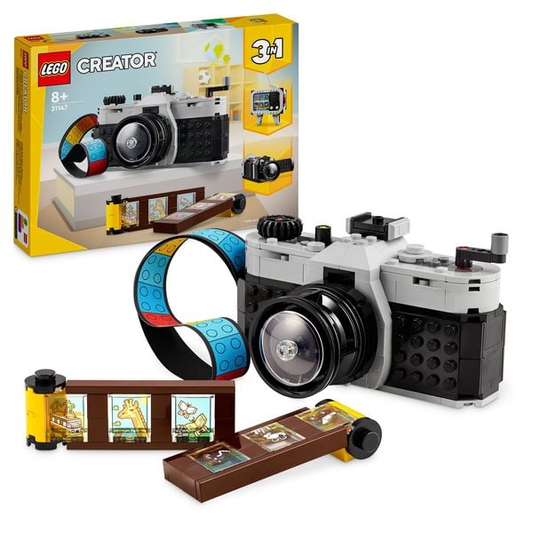 LEGO Creator 3in1 31147 Retro Kamera Spielzeug mit 3 Modellen, Deko