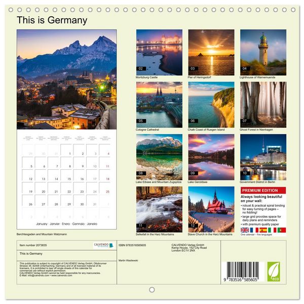Produktbild: This is Germany (Wall Calendar 2026 12 &times; 12 Inch) CALVENDO 12 Month Wall Calendar