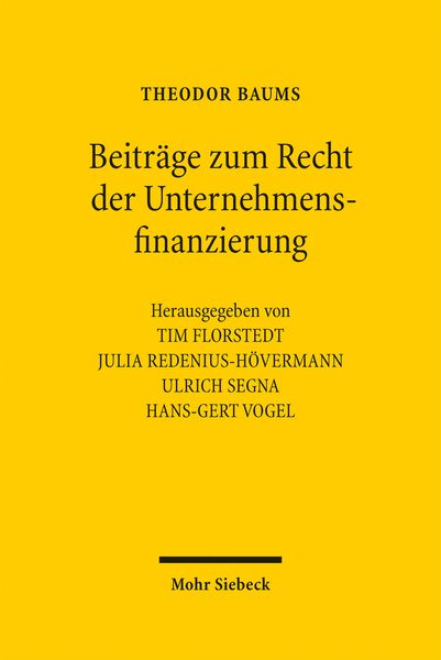 Produktbild: Beitr&auml;ge zum Recht der Unternehmensfinanzierung