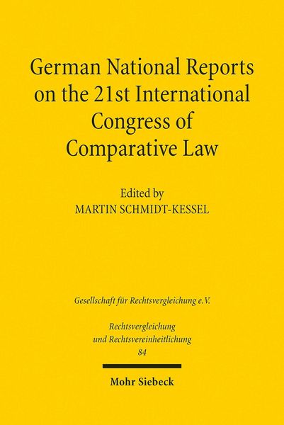 Produktbild: German National Reports on the 21st International Congress of Comparative Law
