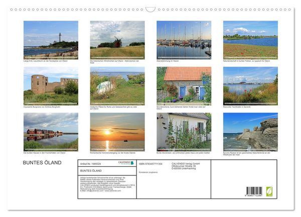 Produktbild: BUNTES &Ouml;LAND (Wandkalender 2026 DIN A2 quer), CALVENDO Monatskalender