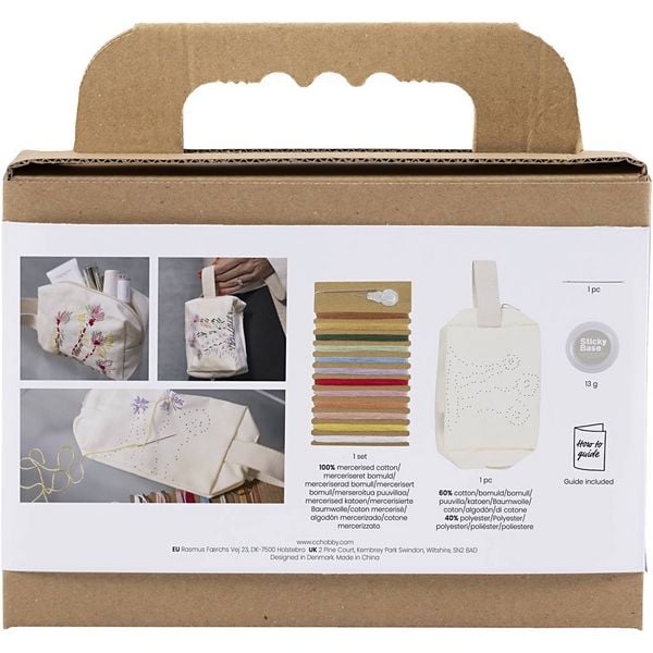 Produktbild: Creativ Company Mini Kreativ Set Sticken, Kosmetiktasche, Creme