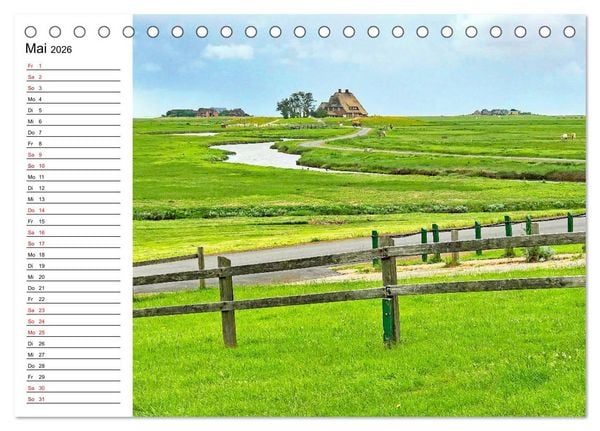 Produktbild: Hallig Hooge - Romantik Pur (Tischkalender 2026 DIN A5 quer), CALVENDO Monatskalender