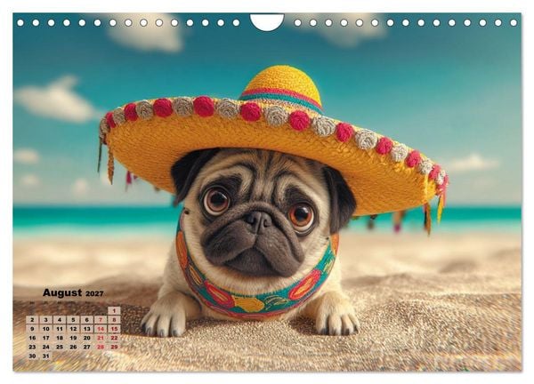 Produktbild: Der wahrscheinlich frechste Mops-Serie der Welt (Wandkalender 2027 DIN A4 quer), CALVENDO Monatskalender