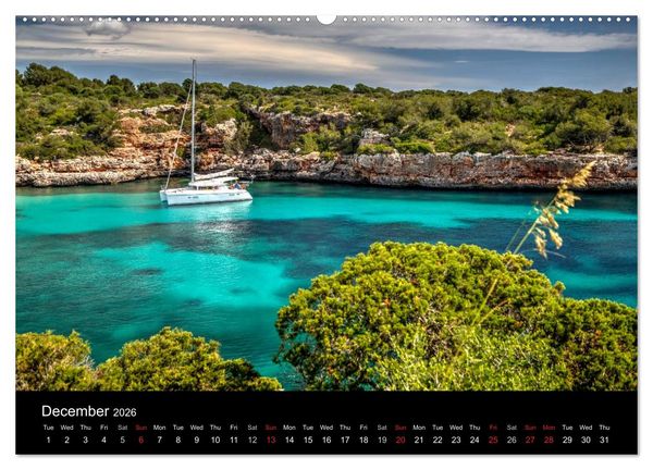 Produktbild: Majorca 2026 Insights (High Quality Premium Wall Calendar 2026 DIN A2 landscape),CALVENDO 12 Month Wall Calendar