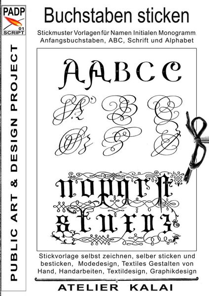 Produktbild: PADP-Script 001: Buchstaben sticken