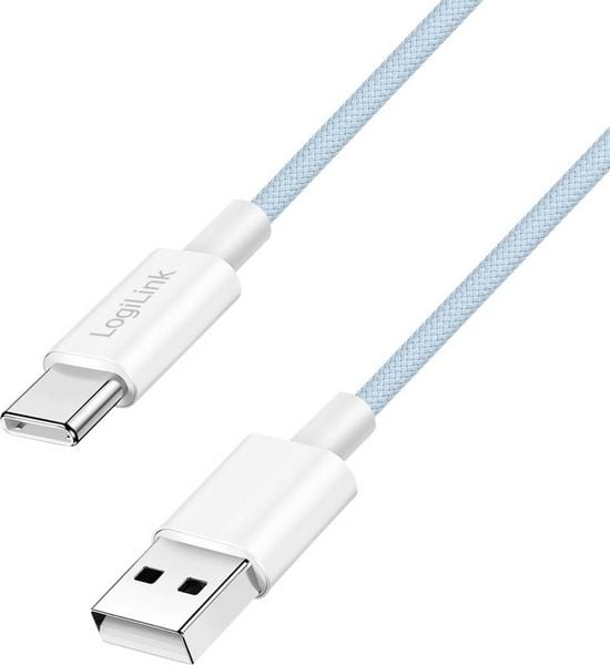 Produktbild: LogiLink USB-C&reg; Kabel USB 2.0 USB-A Stecker, USB-C&reg; Stecker 1.5 m Blau CU0331
