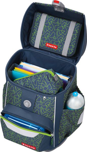 Produktbild: STEP BY STEP&reg; Schulrucksack-Set Basis 4teilig, Green Geometric