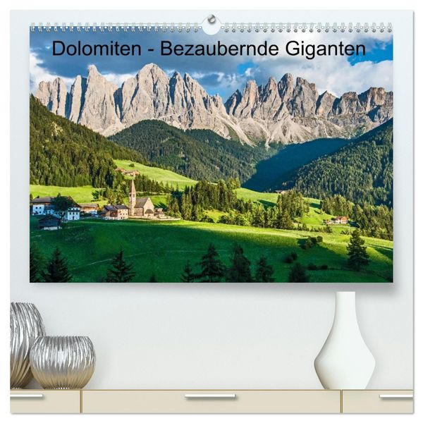 Produktbild: Dolomiten - Bezaubernde Giganten (hochwertiger Premium Wandkalender 2026 DIN A2 quer), Kunstdruck in Hochglanz