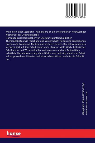 Produktbild: Memoiren einer Sozialistin