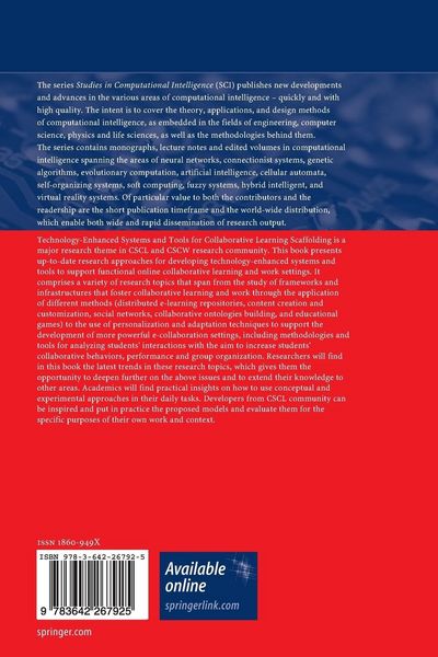 Produktbild: Technology-Enhanced Systems and Tools for Collaborative Learning Scaffolding