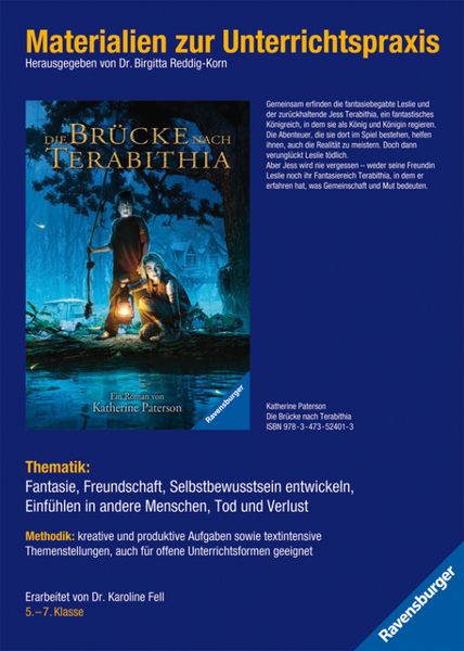 Produktbild: Materialien zur Unterrichtspraxis - Katherine Paterson: Die Br&uuml;cke nach Terabithia