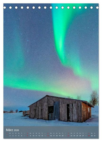 Produktbild: Aurora - Polarlicht des Nordens (Tischkalender 2026 DIN A5 hoch), CALVENDO Monatskalender