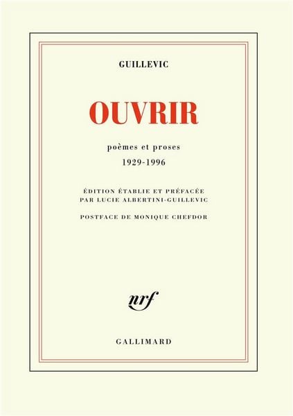 Produktbild: Ouvrir : po&egrave;mes et proses : 1929-1996