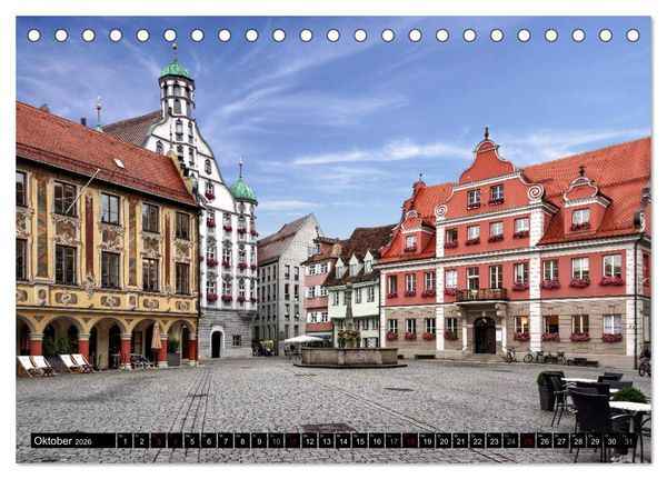 Produktbild: Das Allg&auml;u - Seine malerischen Altst&auml;dte (Tischkalender 2026 DIN A5 quer), CALVENDO Monatskalender
