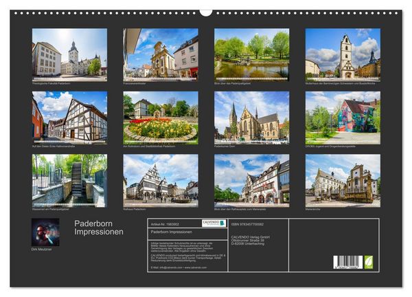 Produktbild: Paderborn Impressionen (Wandkalender 2026 DIN A2 quer), CALVENDO Monatskalender