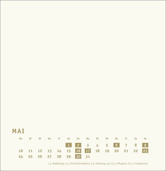 Produktbild: Premium-Bastelkalender gold gro&szlig; 2027