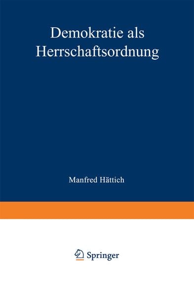 Produktbild: Demokratie als Herrschaftsordnung