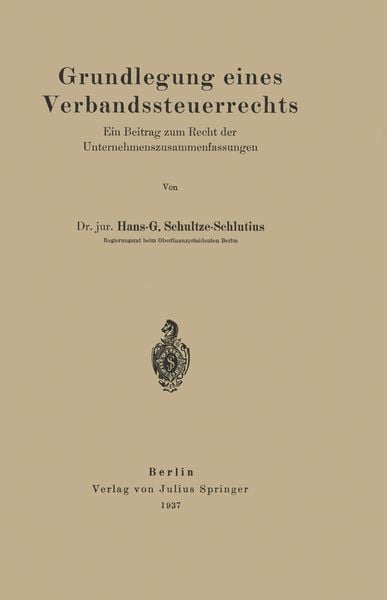 Produktbild: Grundlegung eines Verbandssteuerrechts