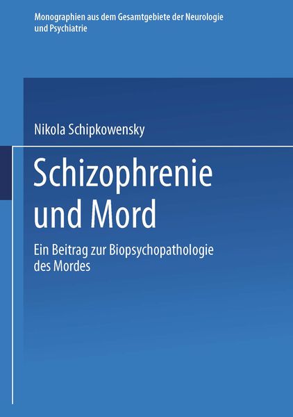 Produktbild: Schizophrenie und Mord