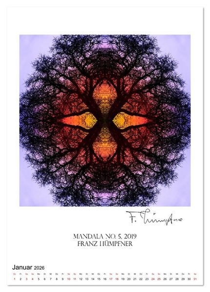 Produktbild: Mandala Artworks - Kunstkalender von Franz Huempfner (Tischkalender 2026 DIN A5 hoch), CALVENDO Monatskalender
