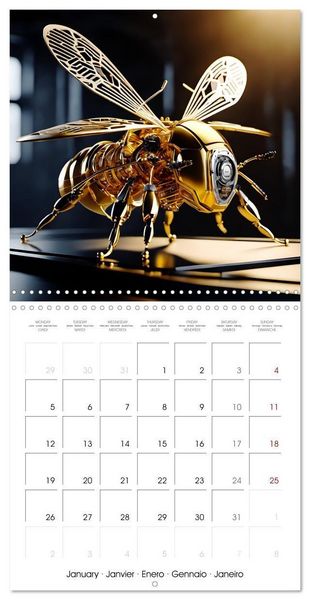 Produktbild: Mechanical Insects (Wall Calendar 2026 12 &times; 12 Inch) CALVENDO 12 Month Wall Calendar