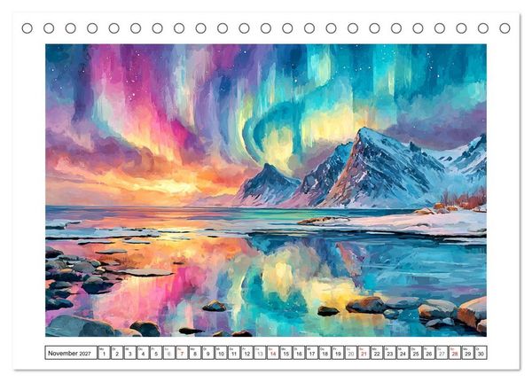 Produktbild: Norwegen. K&uuml;nstlerische Aquarelle aus dem hohen Norden (Tischkalender 2027 DIN A5 quer), CALVENDO Monatskalender