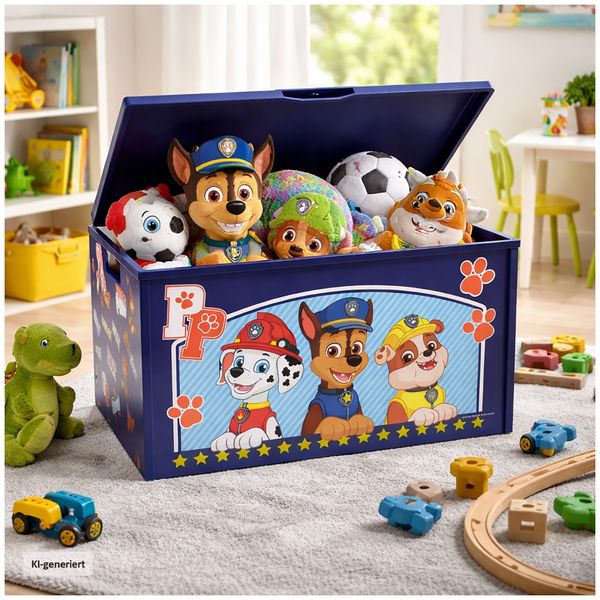 Produktbild: HTI-Living Paw Patrol Spielzeugkiste mit Deckel Kinder Aufbewahrungsbox Blau