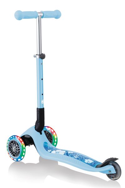 Produktbild: GLOBBER JUNIOR FOLDABLE FANTASY LIGHTS pastellblau-Flowers, mit Leuchtrollen