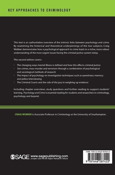 Produktbild: Psychology and Crime