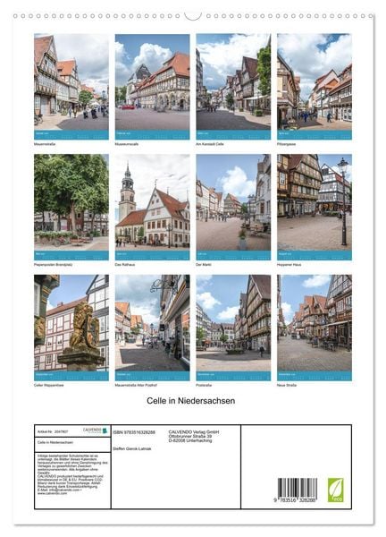 Produktbild: Celle in Niedersachsen (hochwertiger Premium Wandkalender 2026 DIN A2 hoch), Kunstdruck in Hochglanz