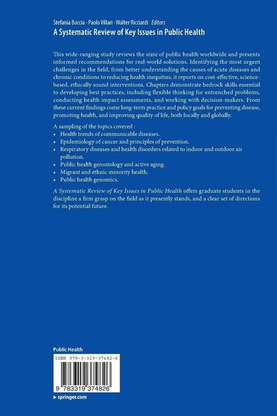 Produktbild: A Systematic Review of Key Issues in Public Health