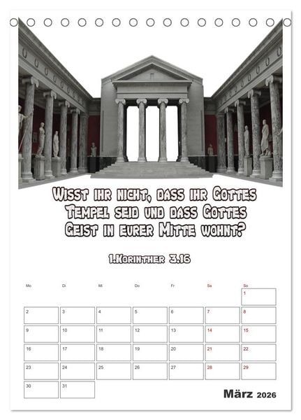 Produktbild: drei.sechzehn - Der Jesus Kalender (Tischkalender 2026 DIN A5 hoch), CALVENDO Monatskalender