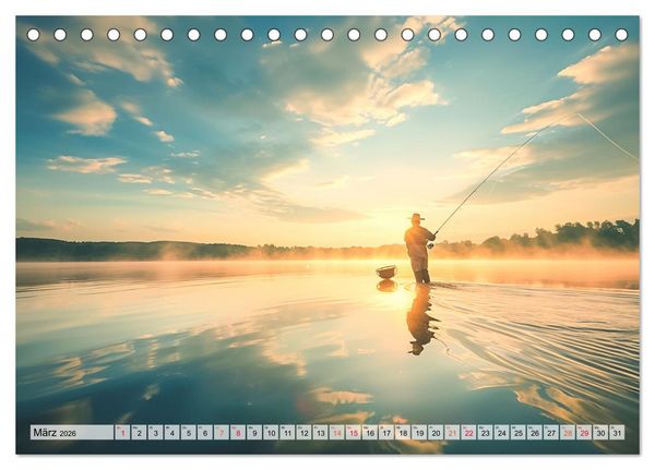 Produktbild: Angeln und Fischen Impressionen (Tischkalender 2026 DIN A5 quer), CALVENDO Monatskalender