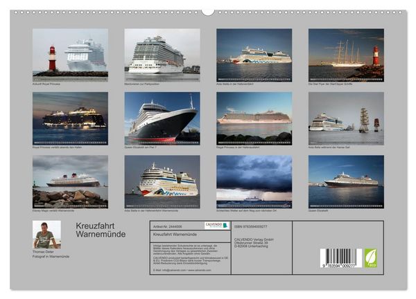 Produktbild: Kreuzfahrt Warnem&uuml;nde (hochwertiger Premium Wandkalender 2027 DIN A2 quer), Kunstdruck in Hochglanz