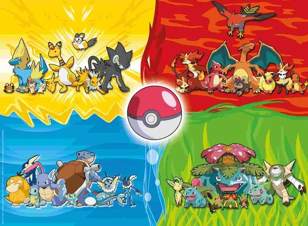 Produktbild: Kinderpuzzle 150 XXL Teile - Pok&eacute;mon - Pok&eacute;mon Typen