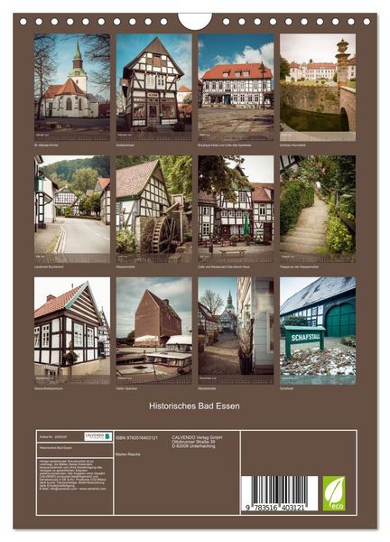 Produktbild: Historisches Bad Essen (Wandkalender 2026 DIN A4 hoch), CALVENDO Monatskalender