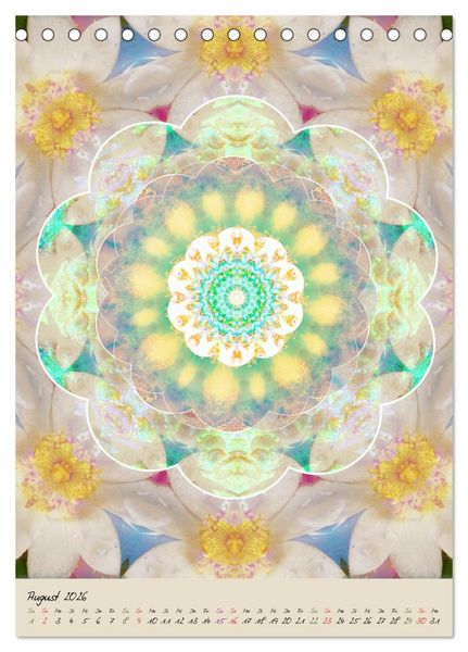 Produktbild: FLORALE MANDALAS (Tischkalender 2026 DIN A5 hoch), CALVENDO Monatskalender