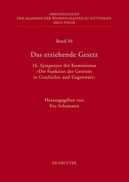 Produktbild: Das erziehende Gesetz
