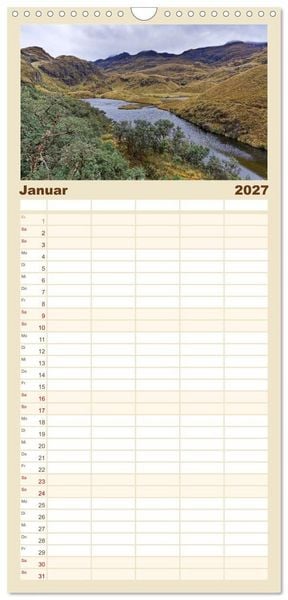 Produktbild: Familienplaner 2027 - Entdecke Ecuador mit 5 Spalten (Wandkalender, 21 x 45 cm) CALVENDO
