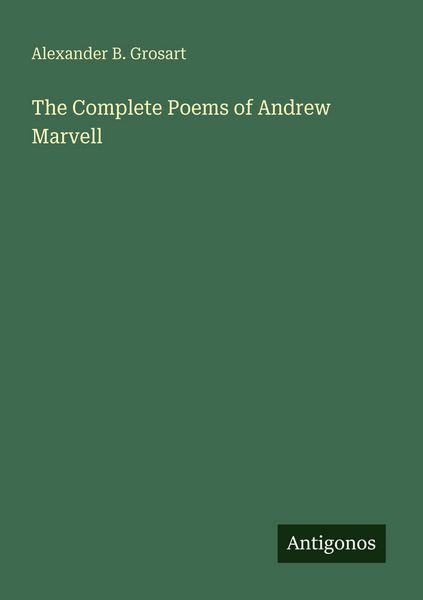 Produktbild: The Complete Poems of Andrew Marvell