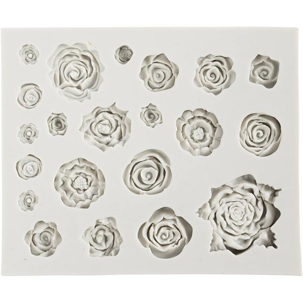 Produktbild: Creativ Company Silikonform Rosen in verschiedenen Gr&ouml;&szlig;en