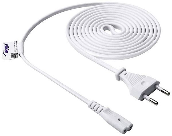 Produktbild: Akyga Strom Adapterkabel [1x Euro-Stecker - 1x Kleinger&auml;te-Buchse C7] 1.50m Wei&szlig;