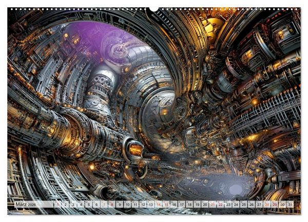 Produktbild: Fantasie Welten - Science Fiction (Wandkalender 2026 DIN A2 quer), CALVENDO Monatskalender