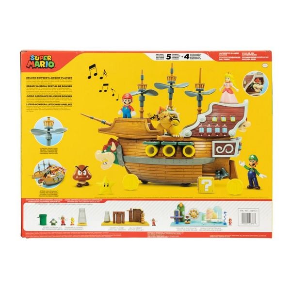 Produktbild: Nintendo Super Mario Deluxe Spielset - Bowser&acute;Schiff - inkl. 5 Figuren 6,5 cm & 4 Zubeh&ouml;r
