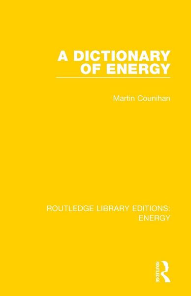 Produktbild: A Dictionary of Energy